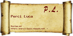 Perci Luca névjegykártya